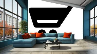 Shopping cart, png, art, design, illustration. Wall mural