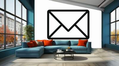 mail icon on white Wall mural