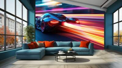 race car speed motion  Wall mural