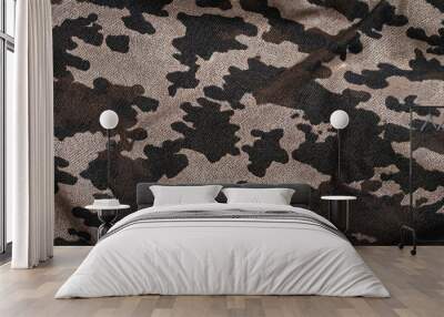 The camouflage fabric texture wallpaper. Wall mural