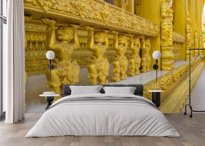 golden artificial buddhism Wall mural