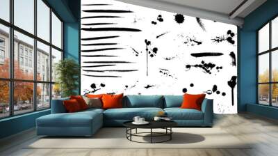 Abstract vector background ink paint splats Wall mural