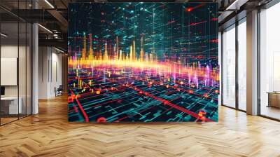 Digital Spectrum Connectivity Concept Exploring Modern Technology Integration Wall mural