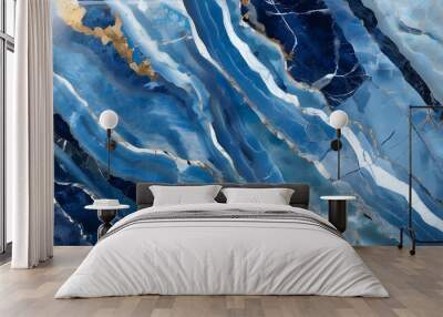 Elegant Blue Marble Texture for Contemporary Design and Stylish Backdrops Wall mural