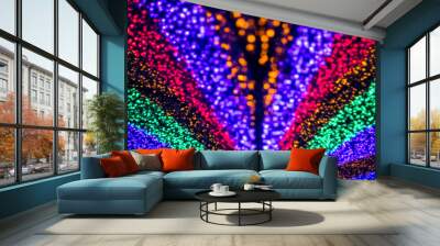 rainbow led light tunnel Wall mural