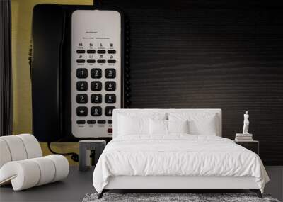 top view hotel telephone for service communication Wall mural