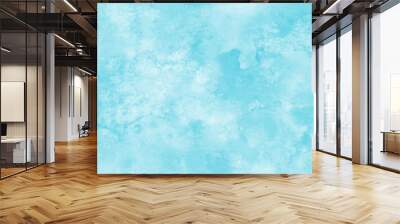 Blue watercolor vector background. Abstract hand paint square stain backdrop Wall mural