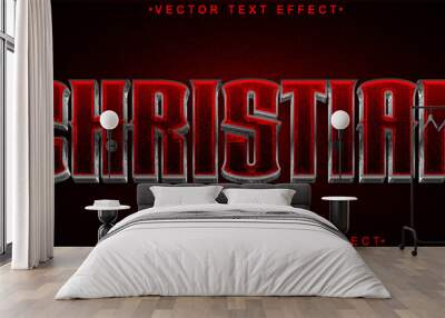 Christian Vector Fully Editable Smart Object Text Effect Wall mural