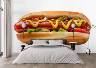 Fast Food PNG Image Without Background Snack Meal Hot Dog Wall mural