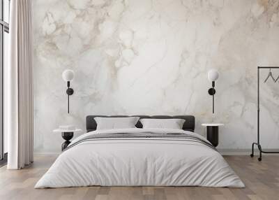 Elegant white marbled stone texture wallpaper with ample copy space
 Wall mural