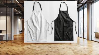 Black kitchen apron background Wall mural