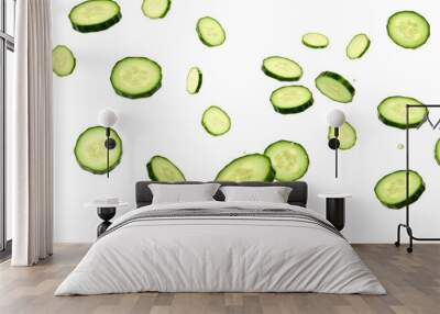 Cucumber Slices Falls Wall mural