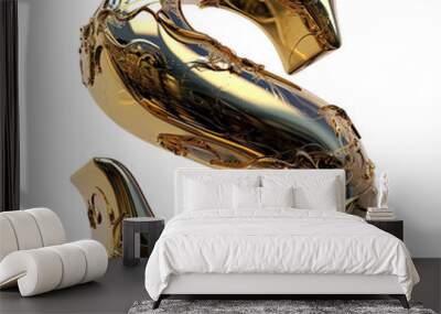 golden font letter S Wall mural