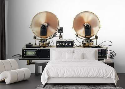 Vintage Audio Equipment with Two Large Speakers Wall mural