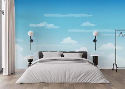 blue sky and clouds background Wall mural