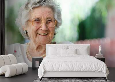 elderly woman Wall mural