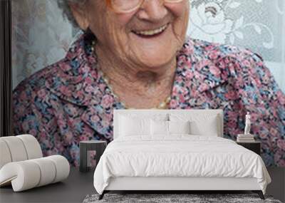 elderly woman Wall mural