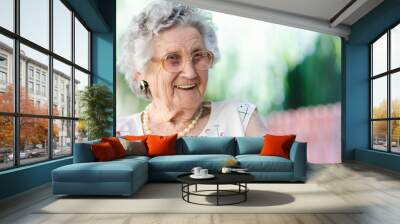 elderly woman Wall mural