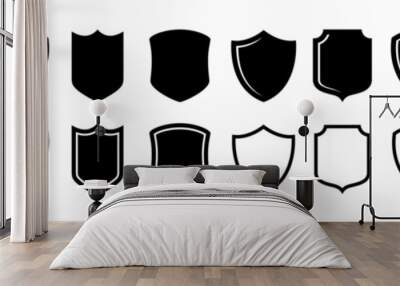 Shield icons set. Protect shield vector. Protect signs Different shields icon collection Wall mural