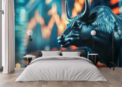 money market stock market coins Wall mural