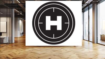 helipad icon design vector Wall mural