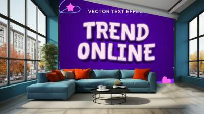 vector trend online editable text effect Wall mural