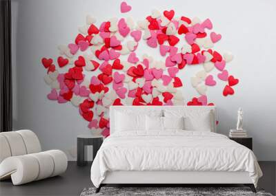 Sweet hearts Valentine's card Wall mural