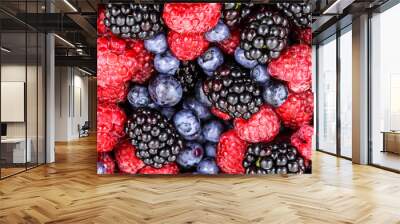 Mixed fruits in the bowl Wall mural