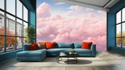 pinky sky with clouds Wall mural