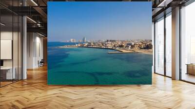 Capital of Libya, Tripoli seafront skyline view Wall mural