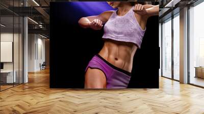 perfect shaped woman body and exercise or dance -3d rendering Wall mural