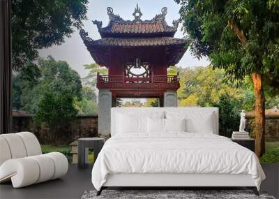 The Khue Van Cac (Pavilion Of Constellation Of Literature) In Temple Of Literature In Ha Noi, City. This Architectural Work Is The Symbol Of Ha Noi City. Wall mural