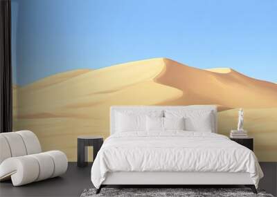 A calm, desert dune background with a large clear sky area for text Wall mural