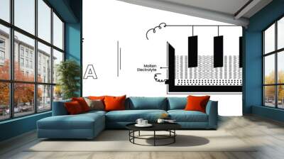 Electrolysis of Pure Alumina Wall mural