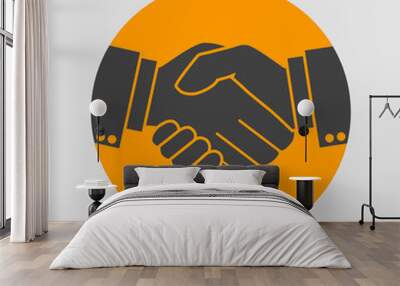 handshake icon Wall mural