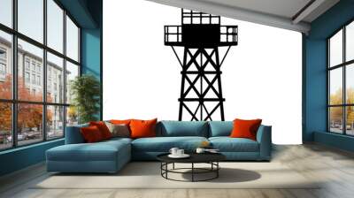 Fire Lookout Tower svg vector illustration Wall mural