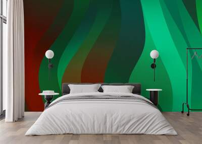 Abstract background. Colorful wavy design wallpaper. Creative graphic 2d illustration. Trendy fluid cover with dynamic shapes flow. Wall mural