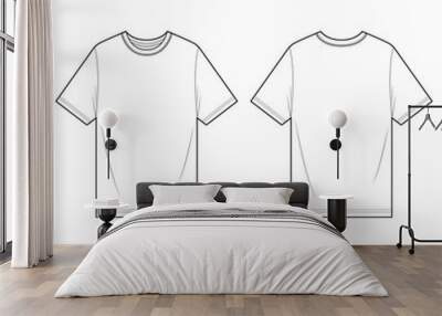 OVERFIT TEE Fashion Flat Templates Wall mural