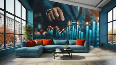 Business ascendancy graphic  Wall mural