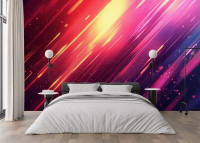 Abstract colorful neon digital light gradient pattern with movement and modern dynamic vibes Wall mural