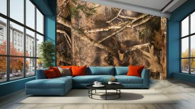 A Woodland Camouflage Pattern Wall mural