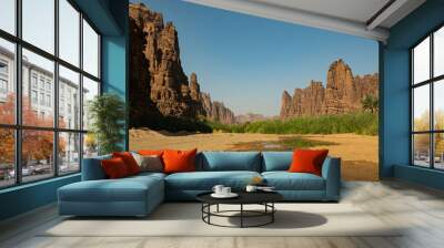 Wadi Al Disah valley views in Tabuk region of western Saudi Arabia Wall mural