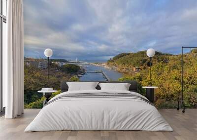 Jeju Island's blue sky and beautiful seaside scenery Wall mural