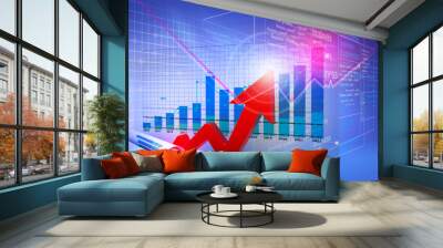 Economical chart and graph Wall mural