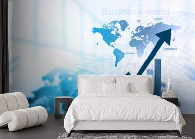 Economical stock market graph Wall mural