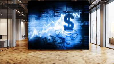 Financial background Wall mural