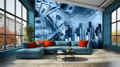 financial background Wall mural