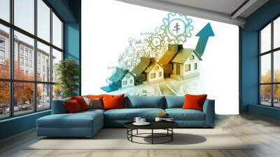 Graph of the housing market Wall mural