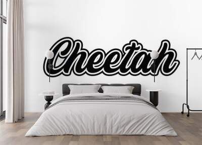 cheetah word typography and text effects Wall mural