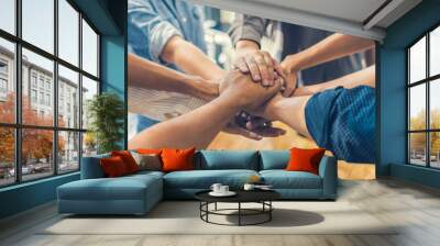 business handshake and business people Wall mural